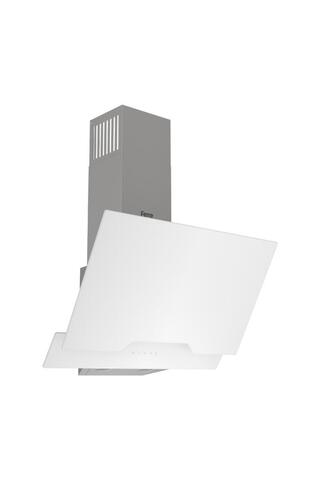 Ferre D064 Çift Camlı Girintili Dokunmatik 60 Cm Beyaz Davlumbaz