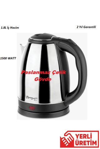 Penguen 1.8L Çelik Kettle