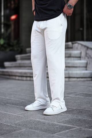 tetramoda Fitilli Kesik Paça Detaylı Baggy Pantolon