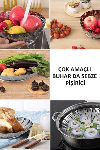 Empressco Paslanmaz Buharda Sebze Haşlama Sepeti