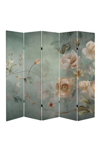 dbsanat Çiçeğin Asaleti Temalı Özel Tasarım Paravan Room Divider Oda Bölücü 180 x 200 cm