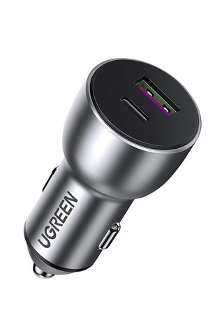 Ugreen 60980 USB-A+USB-C QC/PD 42.5W Hızlı Araç Şarj Adaptörü