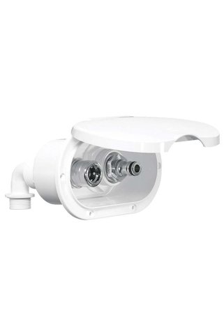 Nuova Rade Case W/water Inlet/outlet, Str. Conn. W/lid, White