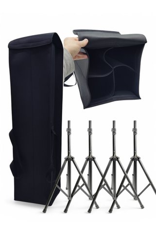 CTT 4"lü Kabin Hoparlör Standı Sehpası Için Soft Case Taşıma Çantası - Hoparlör Ayağı Kılıfı.