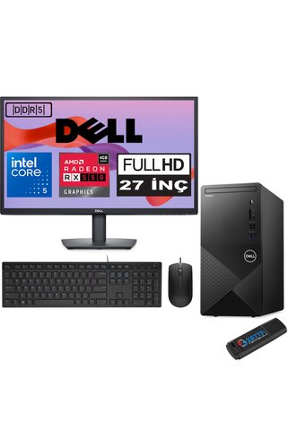 Dell Vostro 3030 mtI5 12400 64GB Ddr5 1tb SSD 27" Fhd Ubuntu RX550-4GB 27N3030I5RX550U28+ZETTAUSB