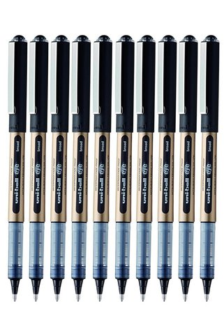 Artlantis Siyah Pilot Kalem 10 Adet Uniball Eye Broad 1.0 mm Roller Pilot Kalem Ub-150-10 Roller Uçlu Likit Mü
