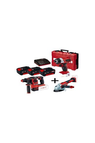 Einhell KİT1 18V Li-ion Akülü Matkap + Taşlama + Kırıcı Delici 3'lü Kömürsüz Makine Seti