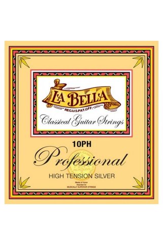 Labella La Bella Strings 10PH - Profesyonel Seri Hard Tens. Klasik Gitar Teli