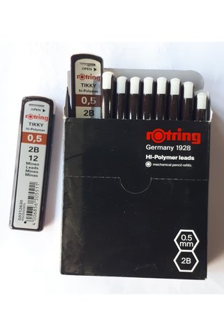 Rotring Versatil Min 0.5 mm 2B  10 Tüplü Kutu (Her tüpte 12 adet uc mevcut) Rotring