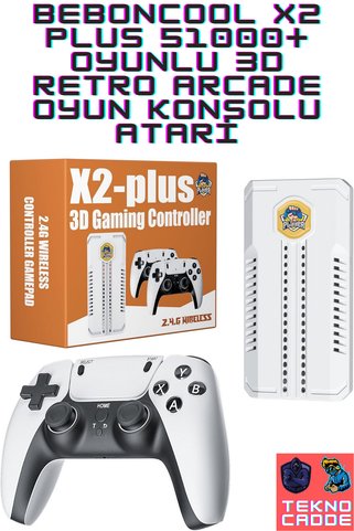 beboncool X2 PLUS 51000+ OYUNLU 3D Retro Arcade Oyun Konsolu Atari