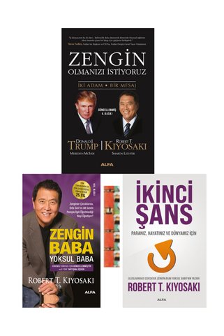 Alfa Yayınları İkinci Şans, Zengin Baba Yoksul Baba, Zengin Olmanızı İstiyoruz (3KİTAP)