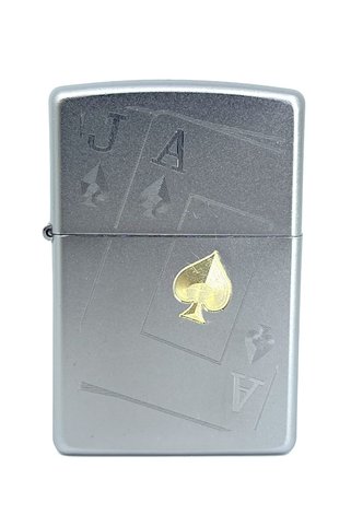 Zippo Spades Black Jack Dizayn Satin Chrome Çakmak