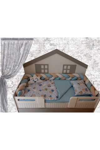 Home %100 pamuklu montessori bebek uyku seti terletmez