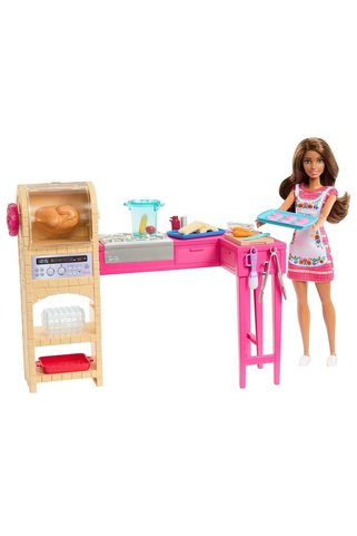 Barbie ve Teresa'nın Dostluk Tarifi™ Teresa™ Bebek ve Oyun Seti, 20'den fazla aksesuar JCT06