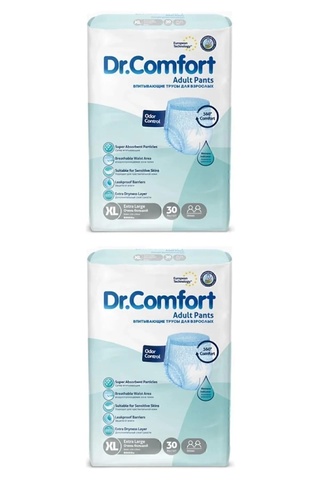 Dr.Comfort Yetişkin Emici Külot Bez Ekstra Büyük Boy (XL) Bel Boyu 120-170cm Islaklık Göstergeli 60 Adet