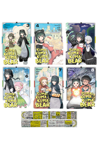 Kayıp Kıta Yayınları Kuma Kuma Kuma Bear 3-4-5-6-7-8. Ciltler Manga Seti + Mat. Öğreten Cetvel
