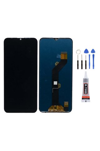 Yedcom Tecno Spark 6 GO Ekran Dokunmatik Lcd Ekran Ön Panel Yapıştırıcı Ve Kit