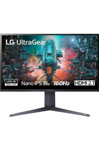 LG Electronics 32GQ950, Ultragear oyun monitörü 31,5 inç (1 ms GtG'li IPS paneli, 3840 x 2160, 160 Hz, 1000 cd/m², göz dostu, hız aşırtılabilir, siyah sabitleyici), siyah