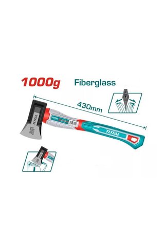 TOTAL Fiberglas Saplı Yarma Balta 1000 Gr Yüksek Kalite NMS HIRDAVAT - PH