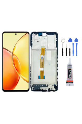 TamirCep Vivo Y36 Çıtalı Uyumlu Ekran Lcd Dokunmatik Tamir Seti Hediyeli