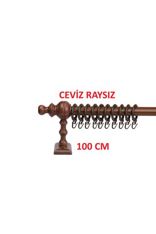 di'mora by ağbaht züc. Ceviz Raysız Ahşap Rustik Perde Askısı Rustik Borusu - 100 Cm