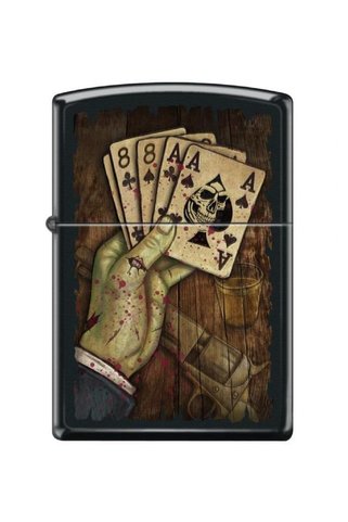 Zippo Çakmak / Orijinal / Dead Mans Hand Design / Z-cı414046-218