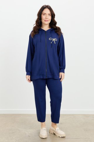 accort Büyük Beden Taş Baskı Sweatshirt-LACI