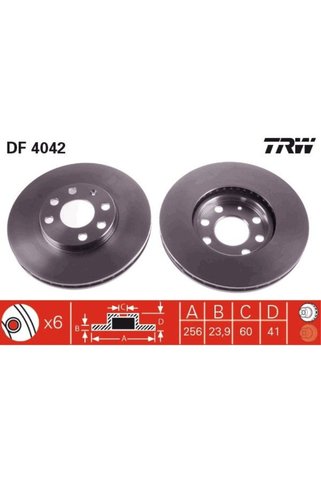 TRW FREN DISKI ON HAVALI ( OPEL ASTRA G 1.6 ( 98-02 ) 569059