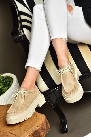 Fox Shoes R294783002 Ten Süet Kadın Ayakkabı
