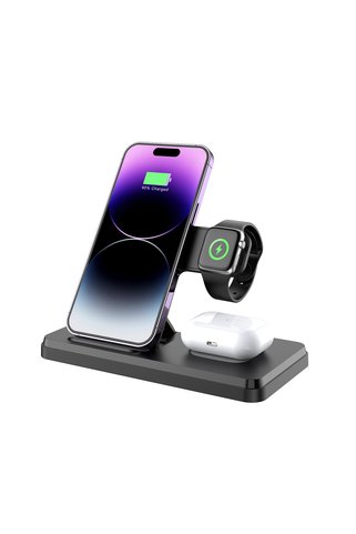 akillicep 3'ü 1 Arada Kablosuz Şarj Standı 15w Wireless Magsafeli Şarj Standı Lws2