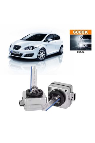 3 Tıkla Seat Leon MK2 2006-2012 D1S / D1R 6000K Beyaz HID Xenon Ampul 2 Adet