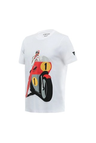 Yamaha DAINESE AGO BEYAZ MOTORCU TSHIRT