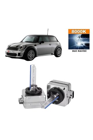 3 Tıkla Mini Cooper R56 2006-2013 D1S / D1R 6000K Beyaz HID Xenon Ampul 2 Adet