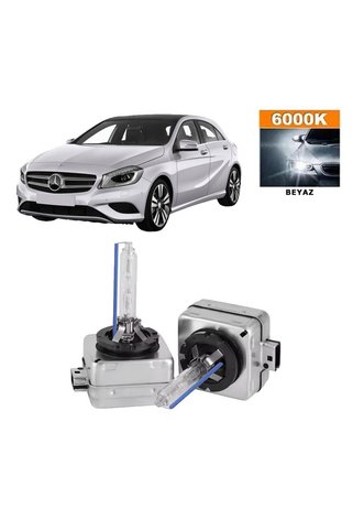 3 Tıkla Mercedes A Serisi W176 2012-2018 Xenon D1S / D1R 6000K Beyaz HID Xenon Ampul 2 Adet