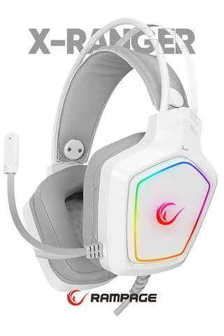 Rampage X-Ranger 7.1 Rgb Usb Mikrofonlu Oyuncu Kulaklığı Profesyonel Kulaklık Gaming Kulaklık BEYAZ