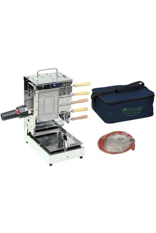Orcamp Mini Döner Makinesi Bataryalı Şiş Çevirme Özellikli Katlanabilir Çantalı