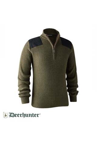 Deerhunter Rogaland Yarım Fermuarlı Yeşil Kazak XL