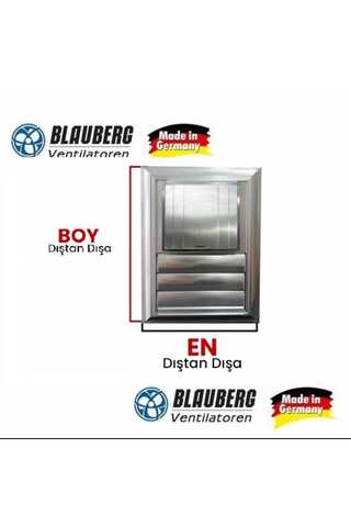 Home BLAUBERG Quatro Hi-Tec 100 Fanlı Menfez (88m³/H) PARLAK KROM ALUMINYUM BANYO MENFEZİ 40X40