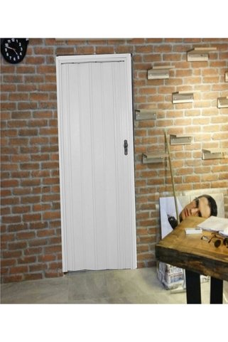 ERİKMANN Akordiyon Kapı En70 H215 Beyaz Camsız Tek Açılım Pvc
