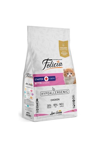 Felicia 12 Kg Yavru Tavuklu Az Tahıllı HypoAllergenic Kedi Maması