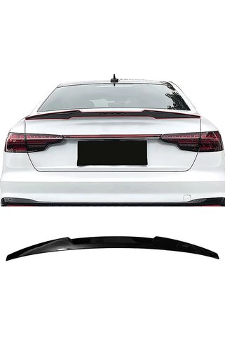 Harphour Audi A4 B9 Sedan M4 Bagaj Üstü Spoiler Parlak Siyah Spoyler Plastik İthal 2018+ Uyumlu