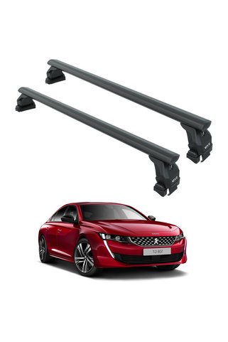 auto paw Peugeot 508 2018-2025 Oluksuz Üst Tavan Portbagaj Taşıyıcı Ara Atkısı Toros Serisi Pro 4 Siyah