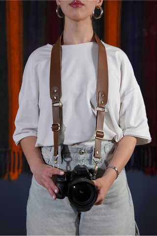 OZİA DSLR ve SLR Fotoğraf Makineleri Boyun Destekli Ayarlanabilir Boyun ve Omuz Askısı