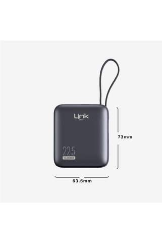 Linktech PD22 Hızlı Şarj 22.5W Dahili Kablolu 10.000 mAh Powerbank