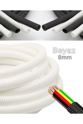 Nexo Htg Camelyaf Makaron Beyaz 8mm 100mt 800v/450°c