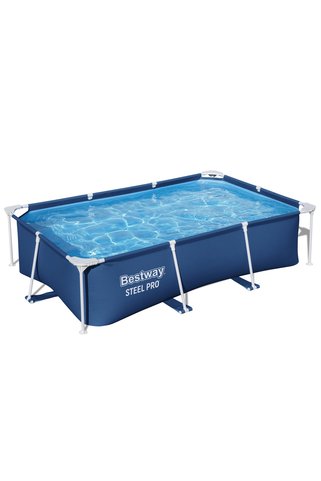 BESTWAY 56403 Steel Pro® Dikdörtgen Yerüstü Prefabrik Havuz 2,59 m x 1,70 m x 61 cm
