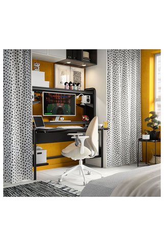 IKEA oyuncu masası, siyah, 185x74 cm