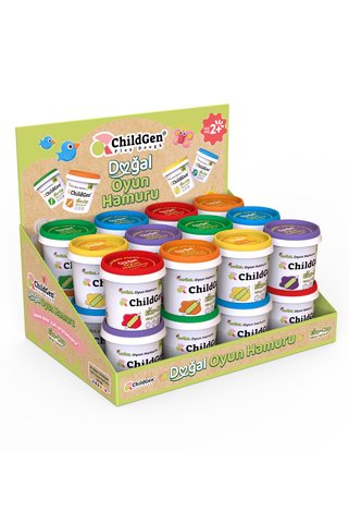 ChildGen Doğal Oyun Hamuru - Eco Cup- 24x125gr