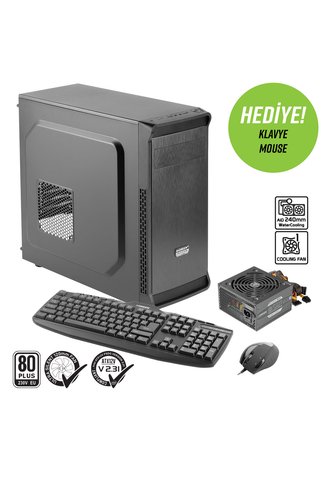 Green Oraman Plus 1X120MM 1x3.0 2x2.0 USB Bilgisayar Kasası (350W 80+ Standart Sertifikalı UPS)