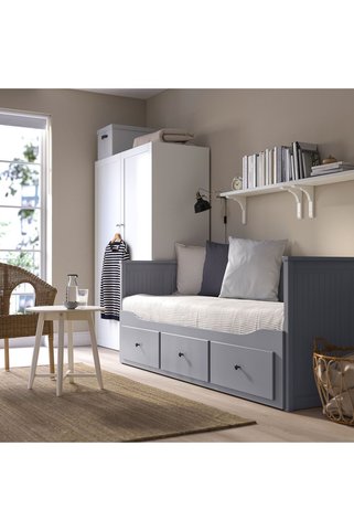 IKEA divan, gri, 80x200 cm, sert